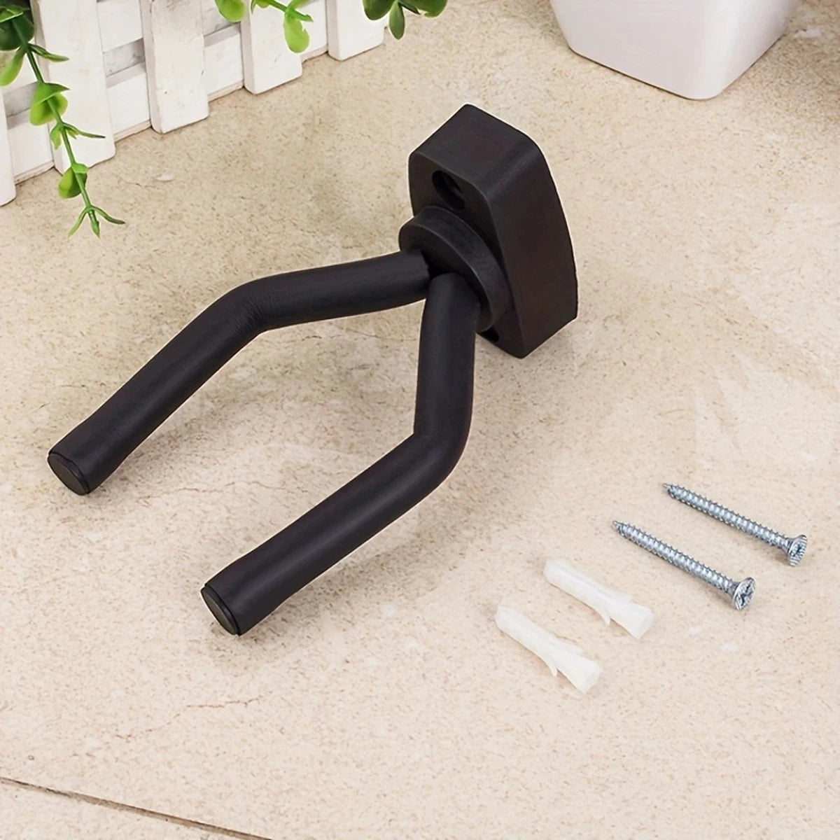 1pc Versatile Guitar Wall Mount Hanger For Multiple Specifications - Electric/Classical/Folk Guitars, Bass Guitars - Metal Ho