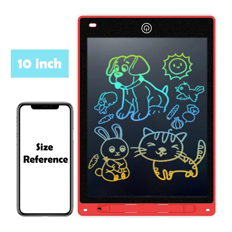 LCD Writing Tablet, Electronic Doodle Pad, 8.5 Inch Colorful Drawing Board for Kids, Eye Protection, Toys for children - Red-
