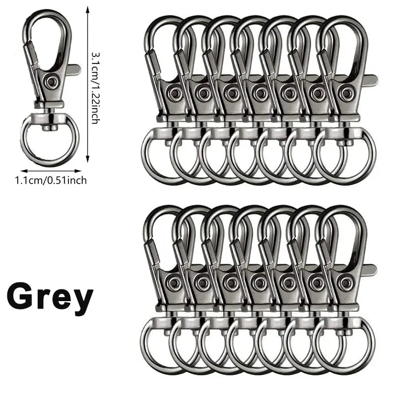 5/10/20PCS Swivel Clasps Lanyard Snap Hooks Key Chain Clip Hook Metal Lobster Claw Clasp for Keychain Sewing Jewelry DIY Craf