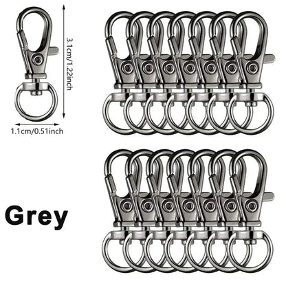 5/10/20PCS Swivel Clasps Lanyard Snap Hooks Key Chain Clip Hook Metal Lobster Claw Clasp for Keychain Sewing Jewelry DIY Craf