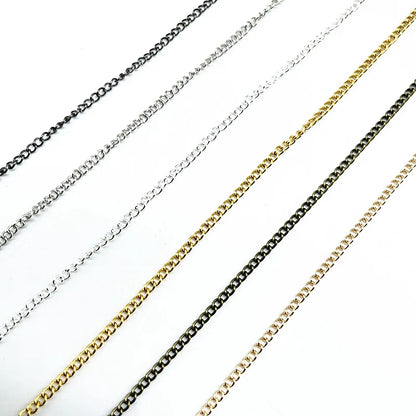 2yards Golded/silvered/Bronze/Black Plated Necklace Chain for Jewelry Making Findings DIY Necklace Chains Materials Handmade