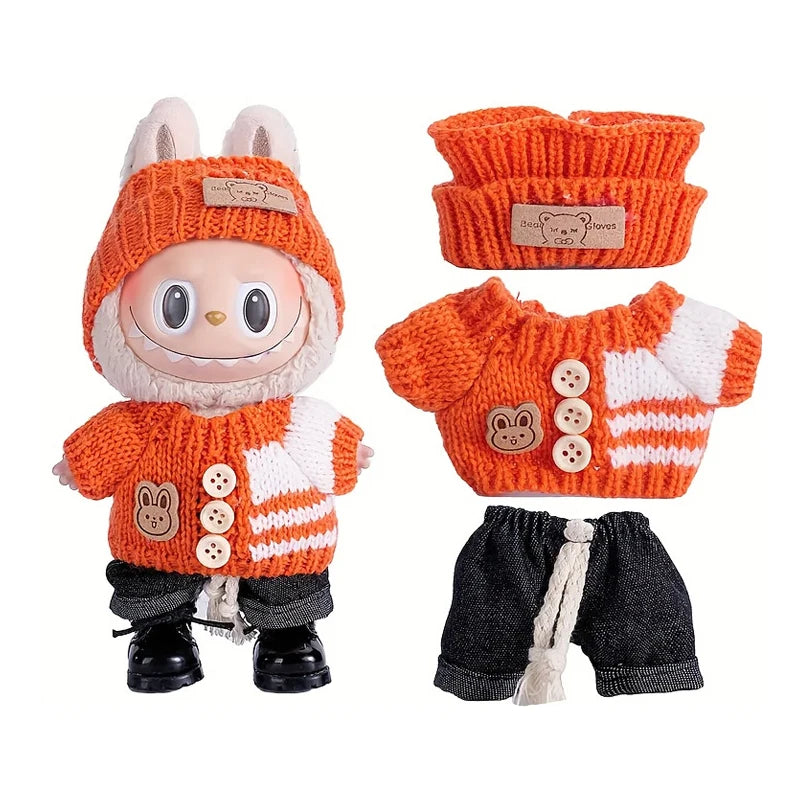 Dress Grid Outfit Labubu Accessories – Classic Clothes For Labubu Kid Gift