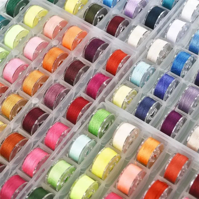 25/36 Colors Set Bobbin Thread Polyester Thread Spools Sewing Machine Bobbins With Storage Box For Embroidery Sewing Accessor