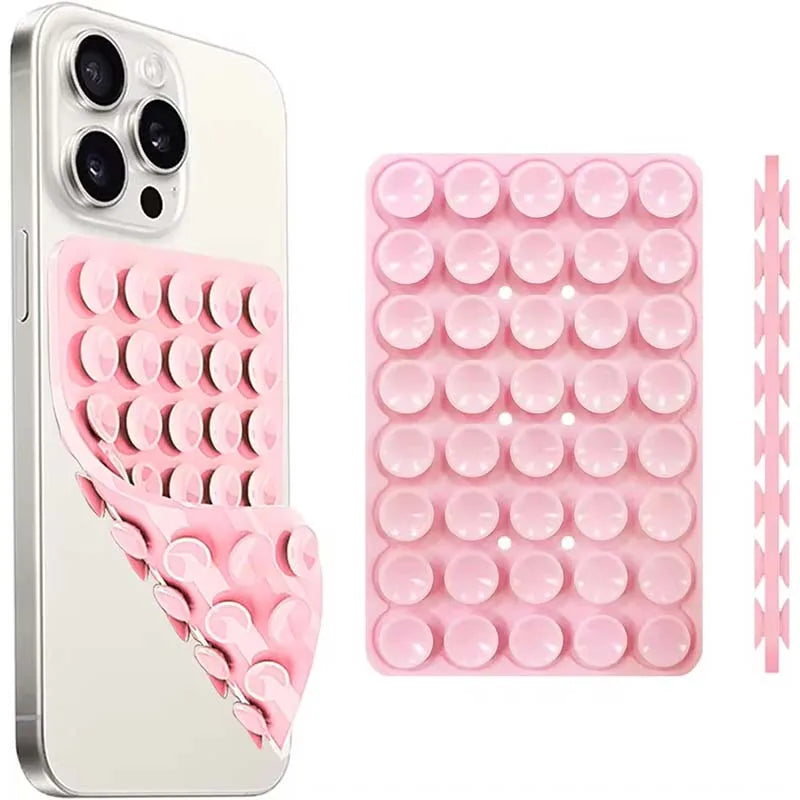 Silicone Suction Cup Phone Stand with Strong Double-Sided No-Hand Grip, Video Fixing Pad, Silicone Rubber Suction, Silicone C