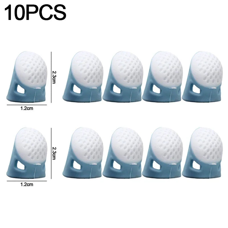 Silicone Thimbles Finger Tips Protector Anti-Slip Finger Covers Hand Cross-stitch Sewing DIY Tools Household Sewing Accessori