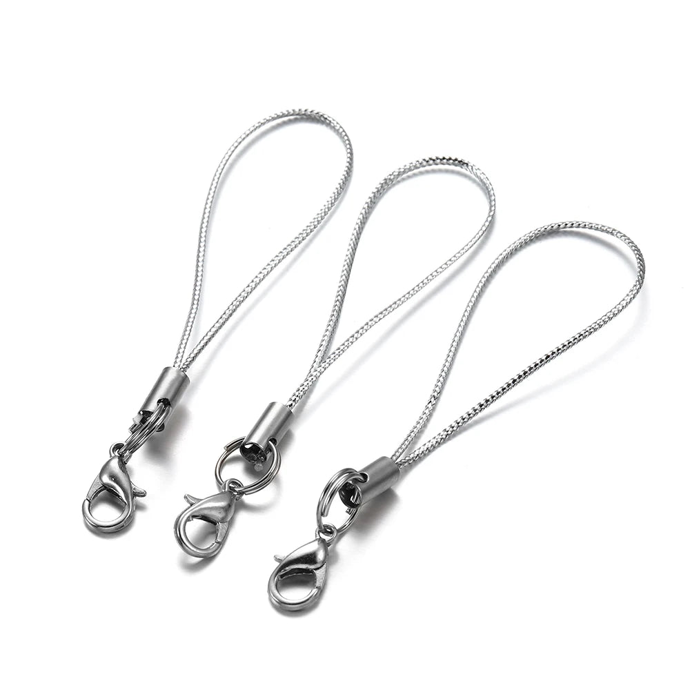 20/50/100Pcs Lanyard Lariat Strap Cords Lobster Clasp Rope Keychain Hooks Mobile Set Charms Keyring Pendant Key Ring Accessor