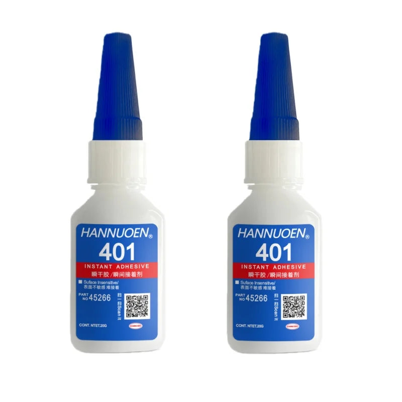 5Sec Super Glue Strong Bond for Shoes/Glass/Metal/Wood/Plastic,Ceramic Quick Dry Industrial Strength Instant Adhesive - 401-2