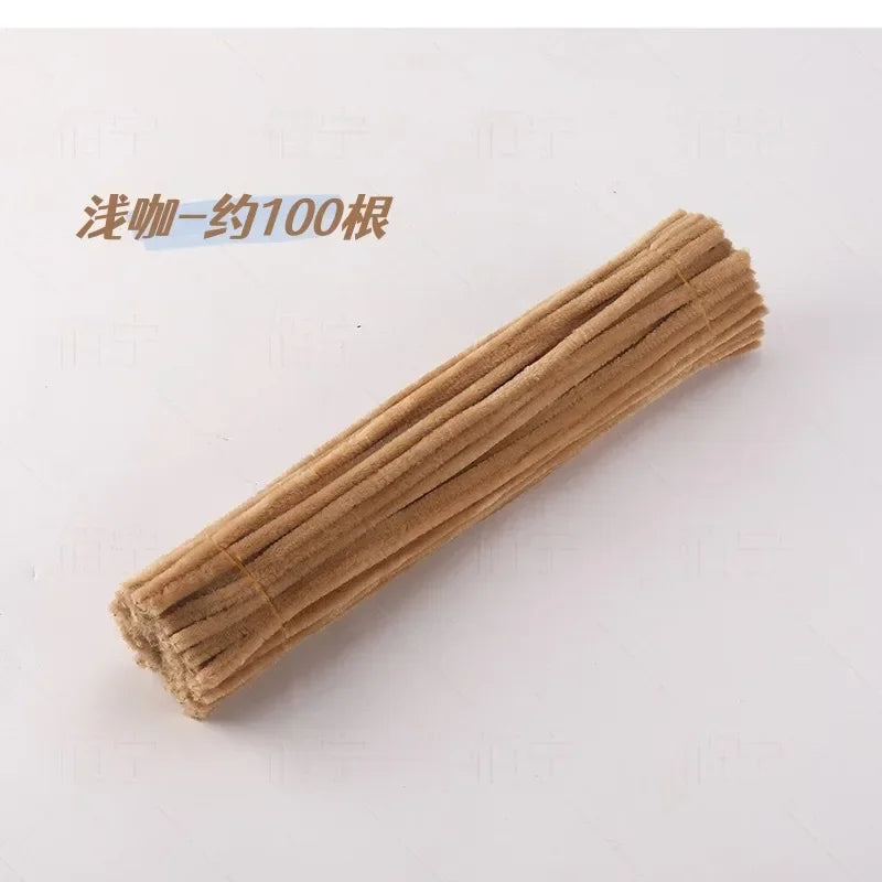 100/50Pcs Chenille Stems Bulk 22 Colors Chenille Pipe Cleaner Stems Kids Art and Crafts Projects and Decorations(6 MM x 12 in