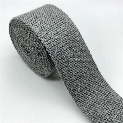 25mm 30mm 38mm 2yards Cotton Webbing Strap Canvas Cotton Ribbon For Knapsack Strapping Bags Crafts DIY Belt Bag Dog Accessori