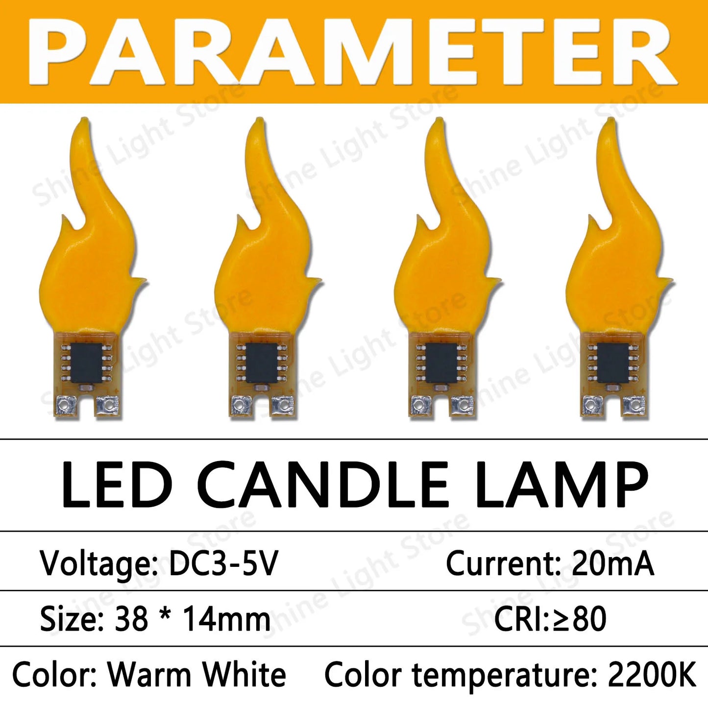 DC3-5V Led Cob Flash Candles Edison Flame LED Filament Diode Birthday Party Decoration Light Bulb Accessories Candle Light DI