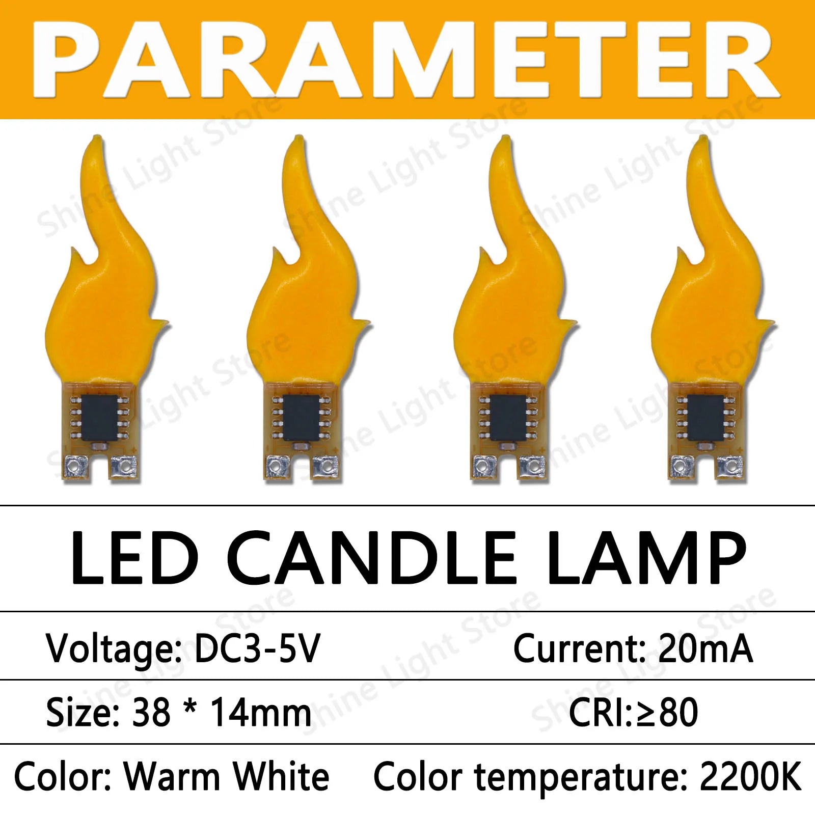 DC3-5V Led Cob Flash Candles Edison Flame LED Filament Diode Birthday Party Decoration Light Bulb Accessories Candle Light DI