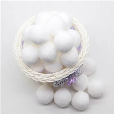White Pompom 8mm 10mm 15mm 20mm 30mm 40mm Pom Poms Ponpon Crafts Supplies DIY for Kids Garment Sewing Home Wedding Decoration