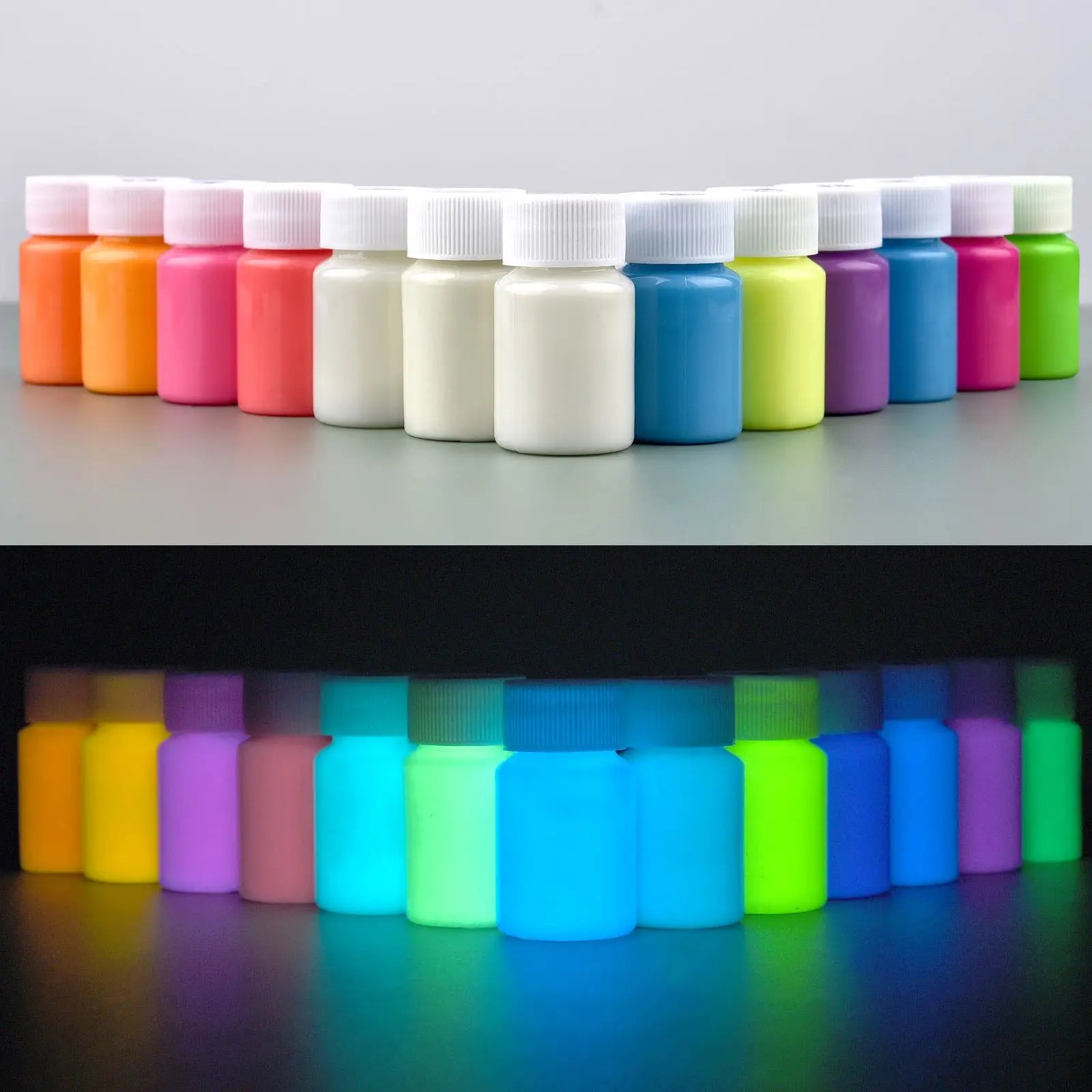 20/30g Fluorescent Pigment Long-Lasting Luminous Paints Auto Glow Glow In Dark Acrylic Paints For Artwork Party Supplies