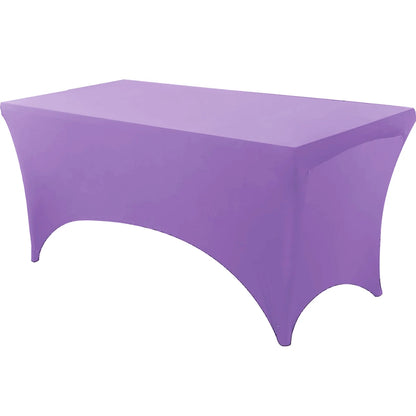 Spandex Tablecloth Tight Fitted Washable and Wrinkle Resistant Stretch Rectangular Patio Table Cover for Event Wedding Partie