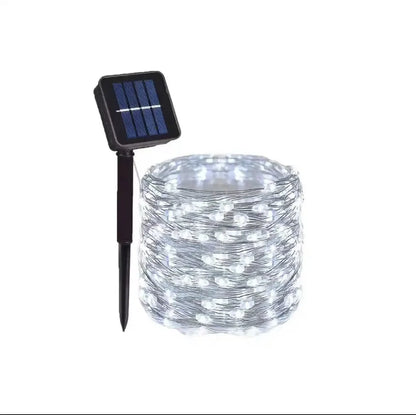 1 2 3 4 5Packs Solar Led Fairy Light Outdoor Christmas Lights 8Modes Copper Wire Lights Waterproof Garden Tree Patio Decor - 