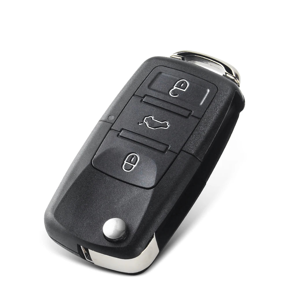 KEYYOU 2 3 Buttons For Volkswagen VW Passat Polo Golf Touran Bora Ibiza Leon Octavia Fabia Folding Flip Key Shell Case No Bla