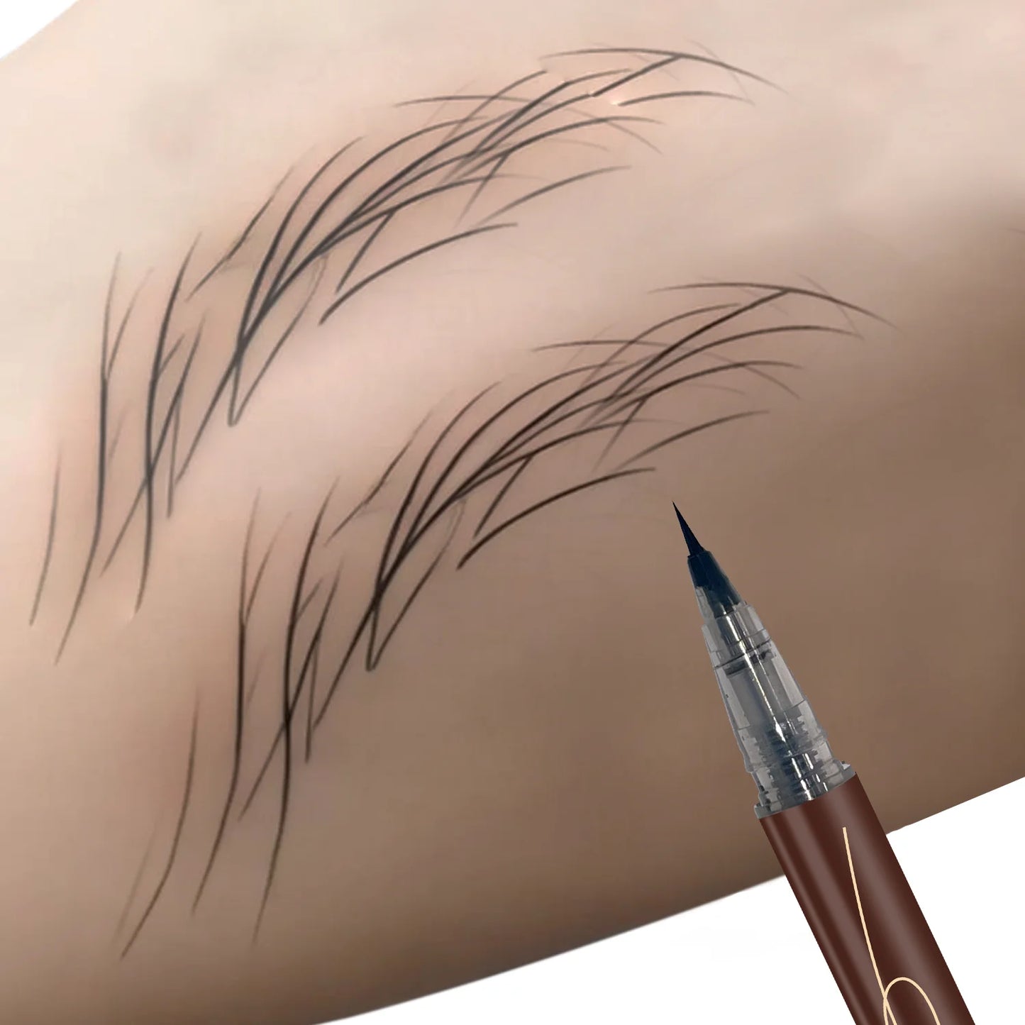 Ultra-fine ultra-fine eyebrow pencil waterproof professional sweat-proof liquid eyeliner Eyebrow dual-purpose durable makeup 