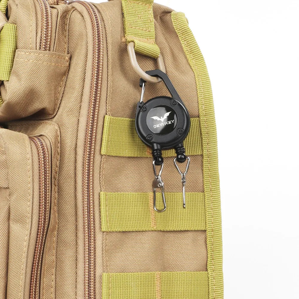 Outdoor Double Headed Clip Buckle, Work Permit Hanging Buckle, Keychain, Fishing Buckle, Telescopic Buckle, Easy to Pull Buck
