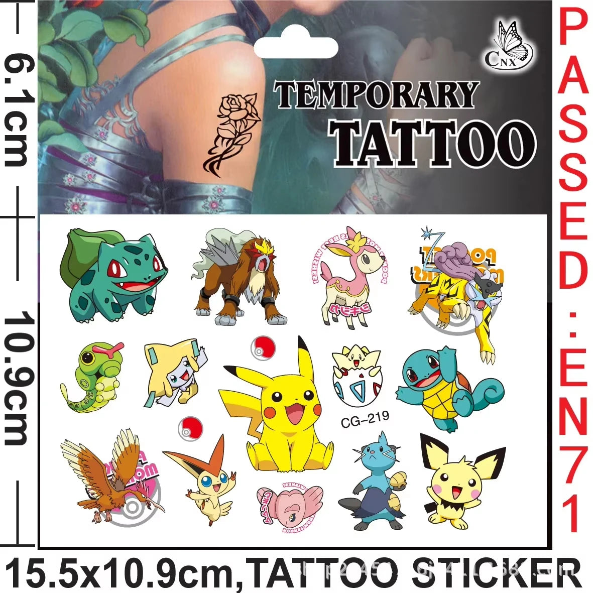 PokeMons Theme Party Favors Slap Bracelets Stickers Balloons Party Gifts Goodie Bag Stuffers Fillers Birthday Party Decoratio