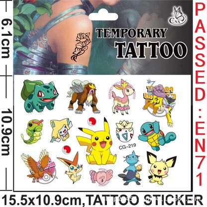 PokeMons Theme Party Favors Slap Bracelets Stickers Balloons Party Gifts Goodie Bag Stuffers Fillers Birthday Party Decoratio