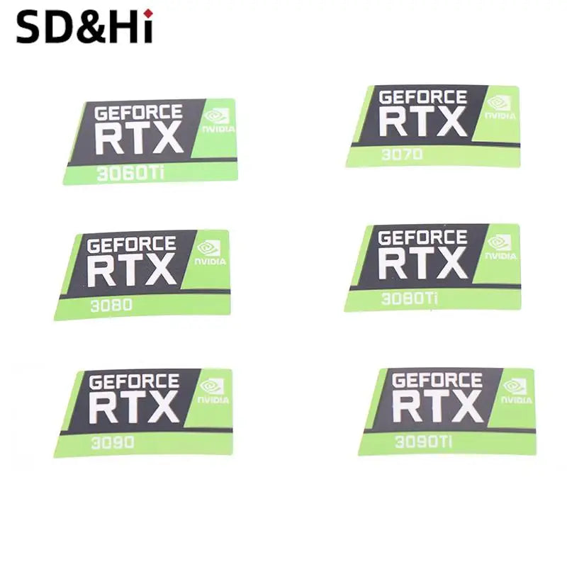 Laptop Graphics Card Label Laptop Desktop Label For Computer PC Laptop Accessories RTX 3090TI 3080TI 3070 3060 Desktop Sticke