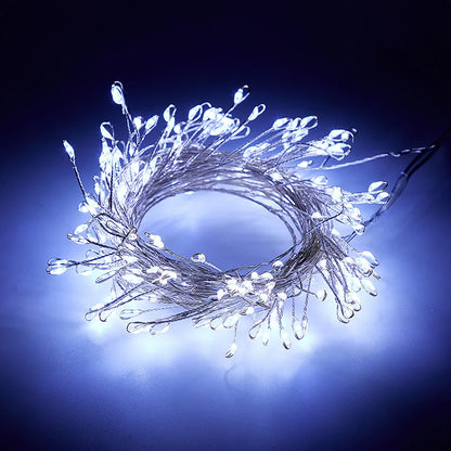 USB Power LED Firecracker String Lights Remote Control Garland Fairy Lights for Wedding Party Garden Plants Christmas Decorat