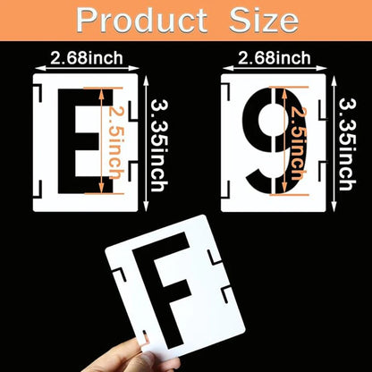 42 pieces of letter hollow templates, reusable artistic fonts, coloring, spray painting. Suitable for walls, wood, rock fabri