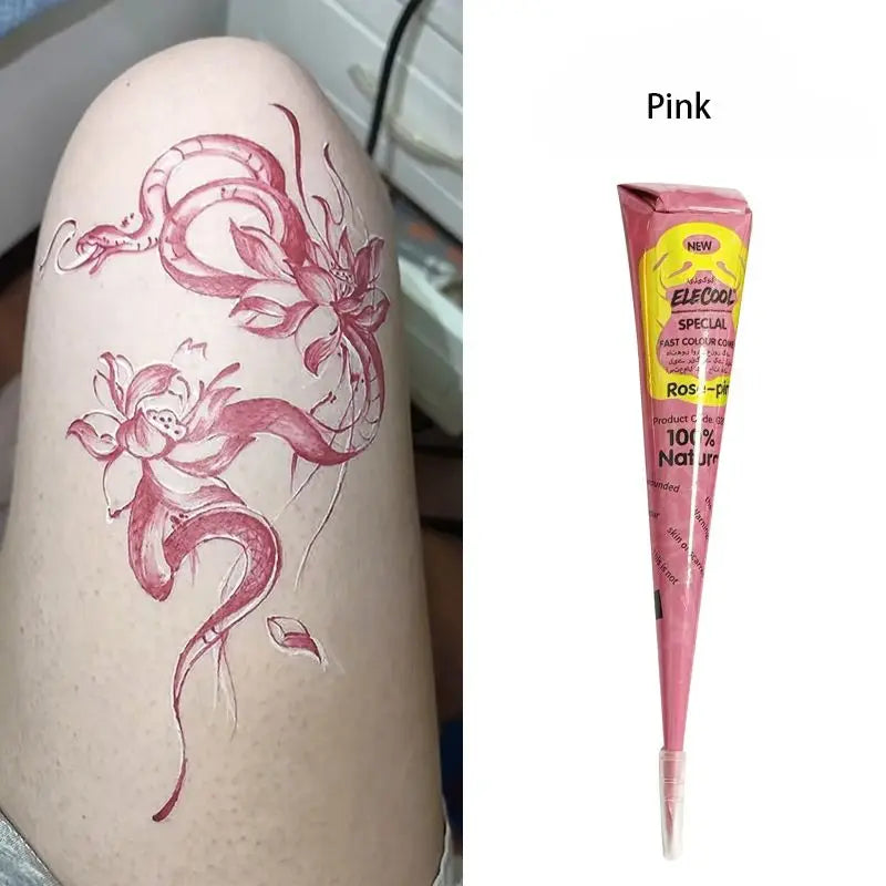 Natural Temporary Flash Tattoo Paste Black Henna For DIY Tattoo Sticker Body Paint Tattoo Cream Indian Wedding Henna Tattoo P