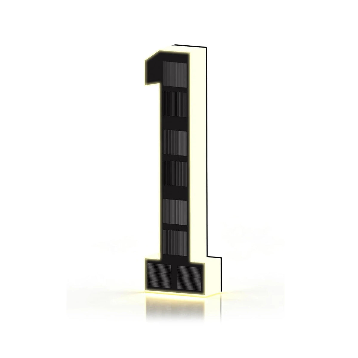 Personalized Solar Powered Address Number Waterproof Modern Address Number for Outside House Light Up Courtyard Hotel Bar - 1