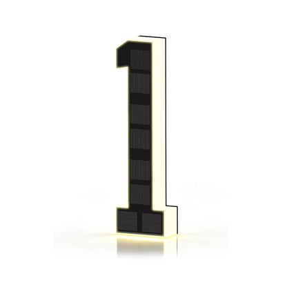 Personalized Solar Powered Address Number Waterproof Modern Address Number for Outside House Light Up Courtyard Hotel Bar