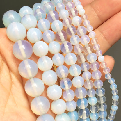 Natural Stone Dark Blue Chalcedony Jades Beads Round Loose Spacer Beads For Jewelry Making 4/6/8/10/12mm DIY Handmade Bracele