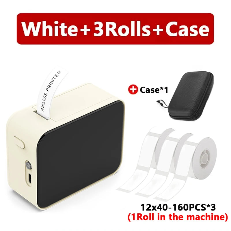Marklife P15 Mini Portable Label Printer Smart Pocket Printer Thermal Adhesive Sticker Labeling Machine ot 3PK Label Paper No