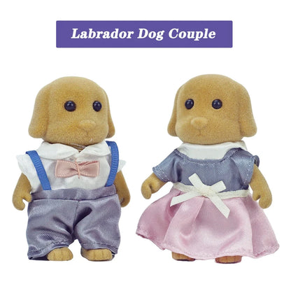 Forest Animal Family 1_12 Dollhouse Accessories Mini_yythk - Labrador couple