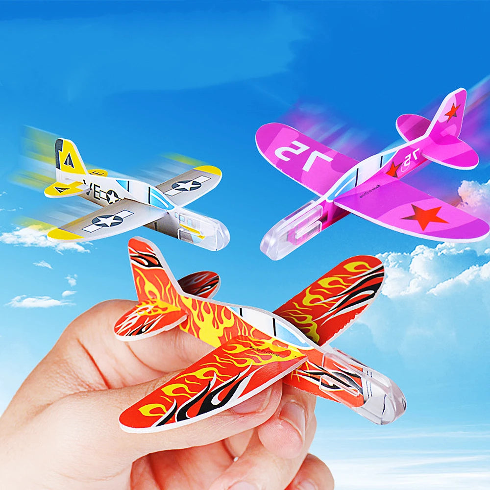 20-100 Pcs/Bag Gliders Planes Foam Assemble Airplane Toys Kids Birthday Gifts Party Favors Children School Prizes Goodie Fill