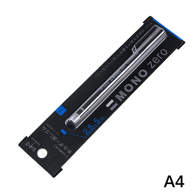 Tombow MONO Zero Mechanical Eraser Refillable Pen Shape Sketching Painting High Gloss Rubber Press Type School Stationery