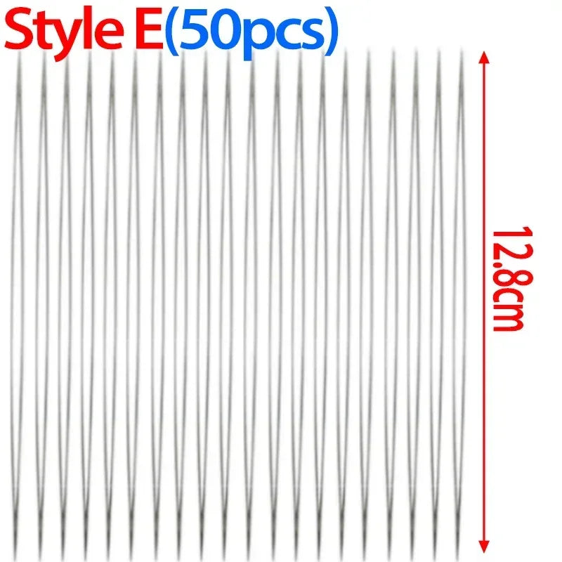 Beading Needles Pins Open Curved Big Eye Needle for Beads Bracelet DIY Jewelry Making Tools Handmade Craft Beaded Threading P