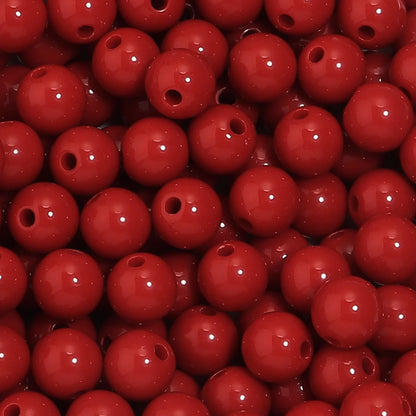 10-100Pcs/Lot 6-20mm Solid Color Round Acrylic Beads Loose Spacer Beads For DIY Keychains Decoration Handmade Crafts Accessor