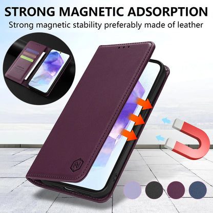 Wallet Skin friendly Card Slot Kickstand Magnetic Flip Leather Case For Samsung Galaxy A06 A16 A26 A36 A56 Shockproof Card Ba