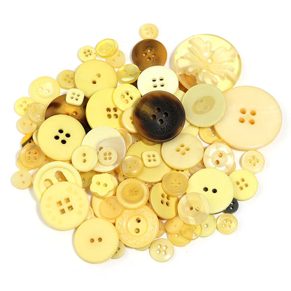 90Pcs/pack Colorful Round Resin Buttons Assorted Sizes Bulk Buttons For Handmade Creative Crafts Sewing Clothing Accessories 