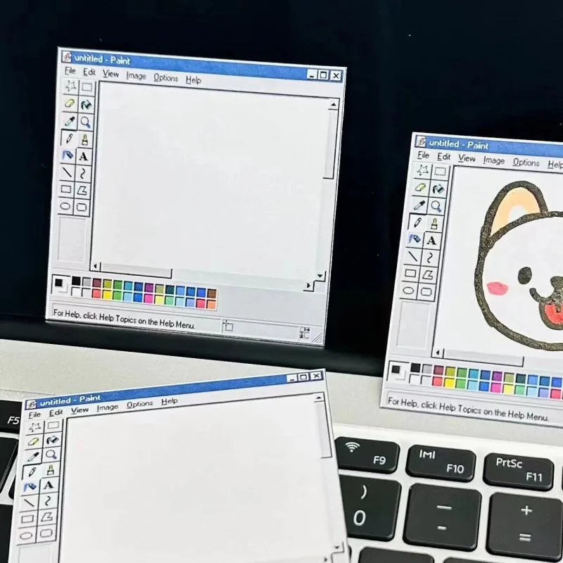 50Pages/book Retro Computer Drawing Tool Pattern Sticky Note Pad，DIY