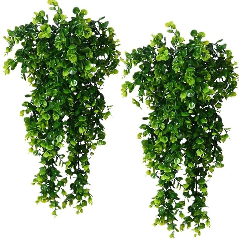 1Pcs Artificial 5Forks Rattan Eucalyptus Wall Hanging Simulation Greenery Fake Hanging Plants Vine Diy Home Outdoor Decor Pla