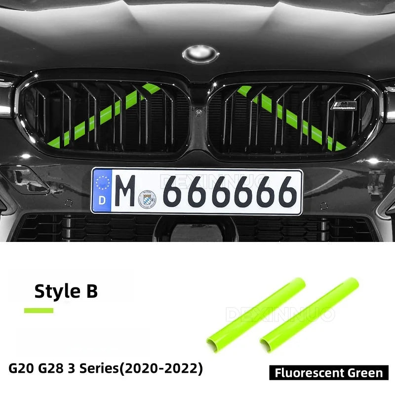 Car Front Grille Trim Strips For BMW E60 F07 F10 F20 F22 F25 F30 F32 F39 F44 F46 F48 G11 G12 G30 G32 G01 G02 G05 G20 1-7Serie