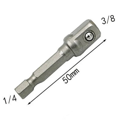 Chrome Vanadium Steel Socket Adapter Set Hex Shank 1/4" 3/8" 1/2" Extension Drill Bits Bar Set Power Tools TF003 - 1pc 3 8