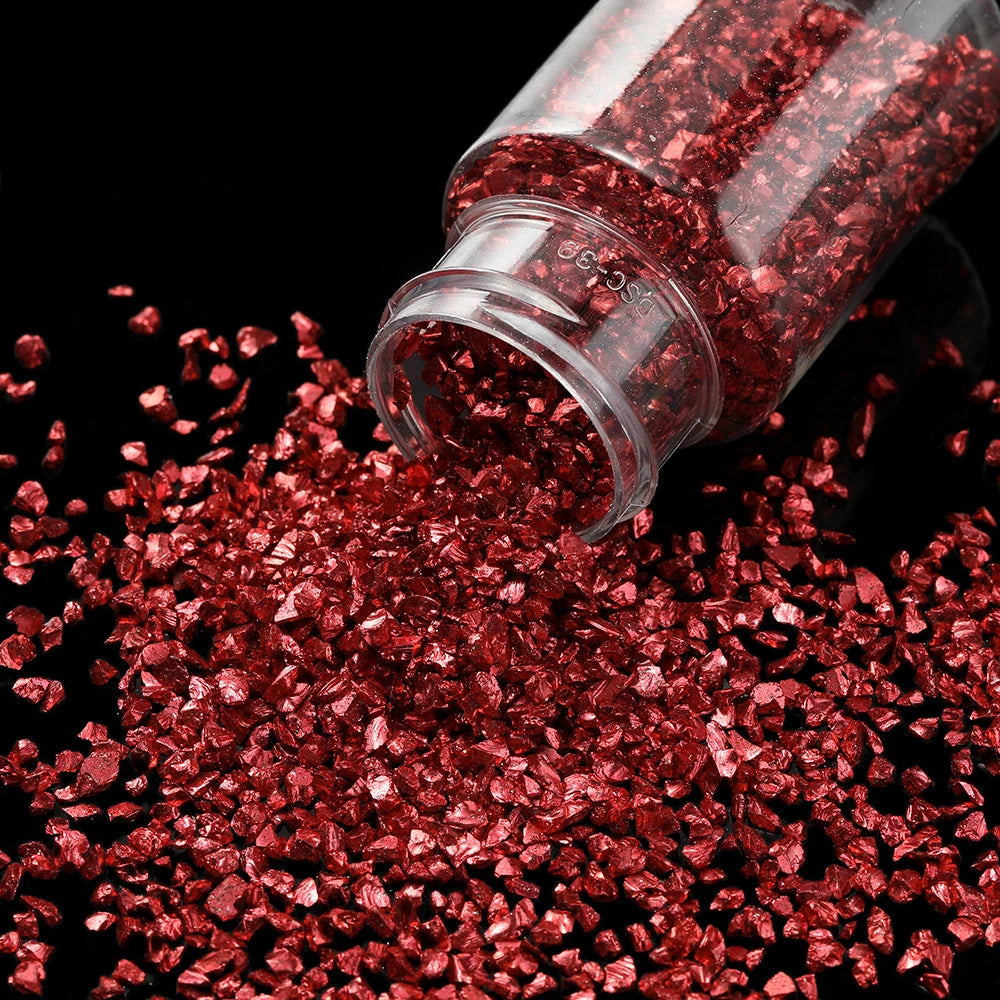 30g/Bottle Glass Crushed Stones Resin Fillings for DIY Epoxy Resin Mold Irregular Crystal Nail Art Decoration Jewelry Making 