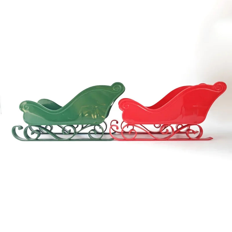 Mini Cute Sleigh Ornament for Office Desk Decor Accent Holiday Office Gift Desk Calendar Office Bookshelf Home Decor - red   