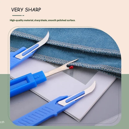 5Pcs Blue Sewing Ripper Kit with Thread Ripper Seam Ripper and Scissors for Removing Stitches
