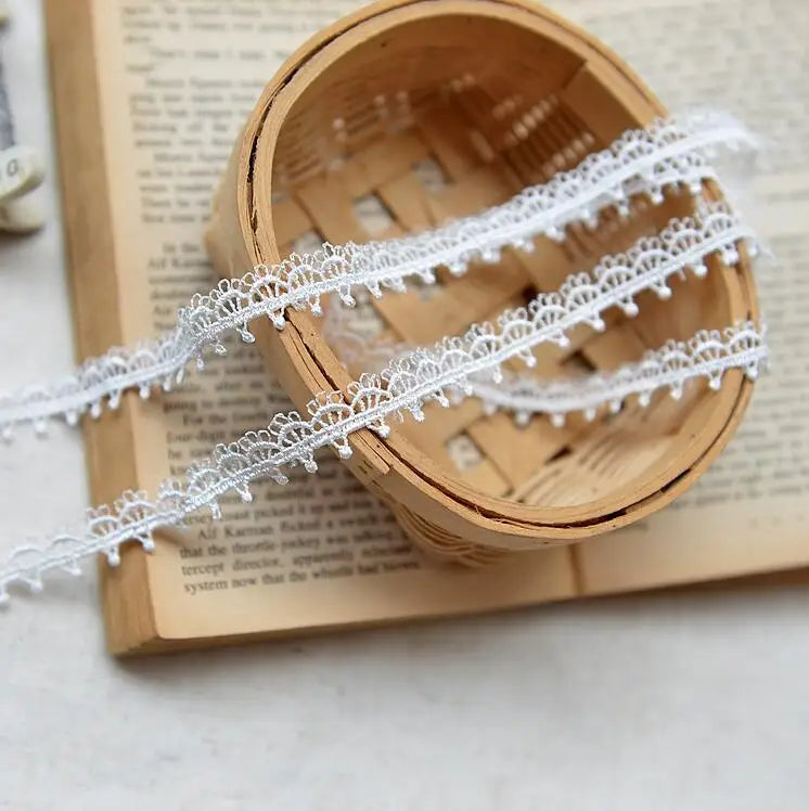 Lace Trim, Handmade Black White Lace Trim, 1 Yard Wide for Sewing, Vintage Style Trim for Scrapbooking, DIY Crafts and Embell