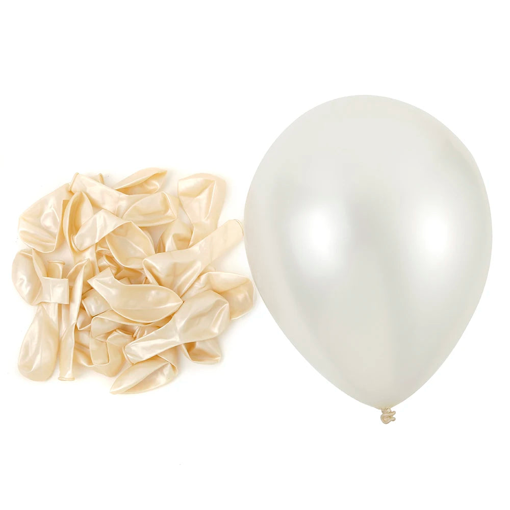 Milk White Pearl Balloon 5/10/12inch Latex Ballon Set Garland Wedding Birthday Decoration Party Supplies Baby Shower Globos G