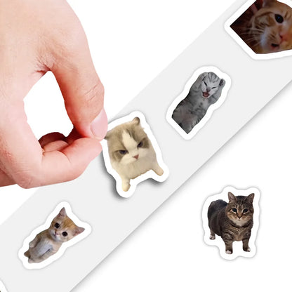 500pcs/roll Cartoon Meme Cat Stickers For School Reward Stickers Classroom Decoration Encouragement Sticker For Student Teach