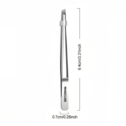 Stainless Steel Tweezers Tool Suitable for Eyebrow Eyelash Application Beard & Mustache Trimming False Eyebrow Applicator Gif